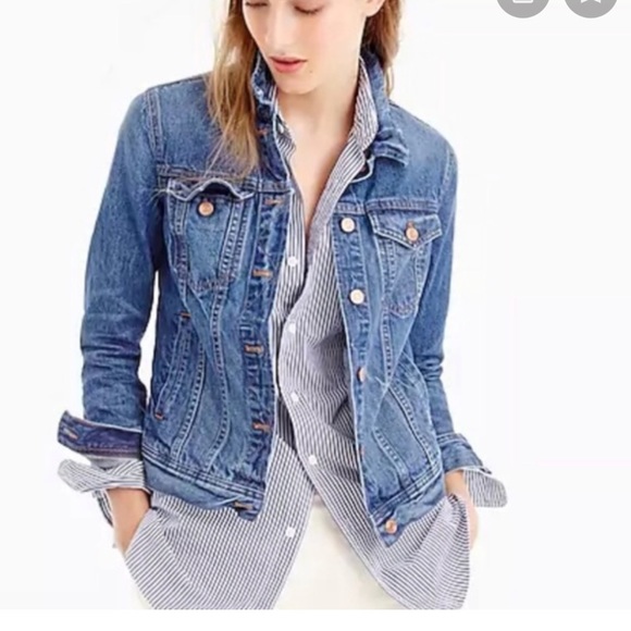 J. Crew Indigo Denim Jacket. Blue - Picture 14 of 14